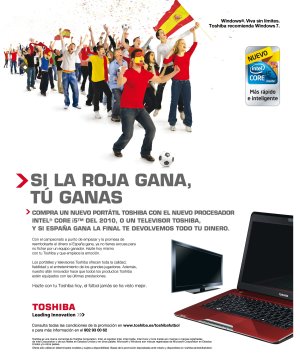 Toshiba regalará equipos si la ‘Roja’ gana el Mundial
