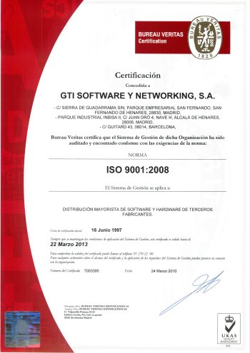 GTI certifica la calidad de sus procesos