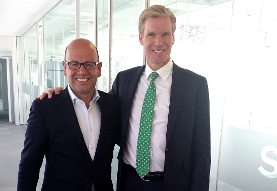 Luis Pardo y Stephen Kelly, de Sage.