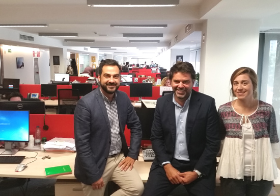 Fernando González, Óscar García y María Tejada, de Thomson Reuters.