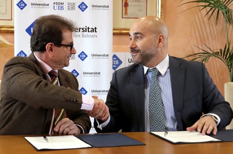 Doctor Llorenç Huguet, Rector de la Universidad de las Islas Baleares, y Javier de la Cuerda, CEO de Enimbos
