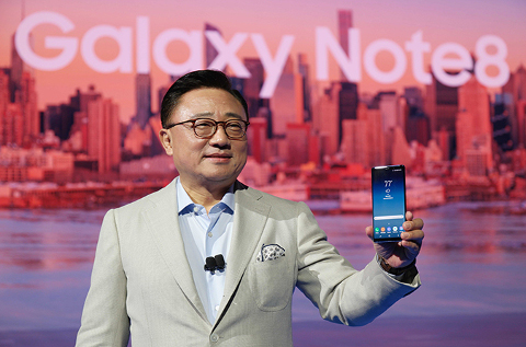 Momento de la presentación del Samsung Galaxy Note 8.