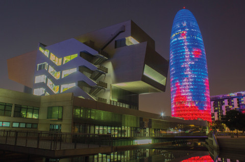 Hub y Torre Agbar de Barcelona.
