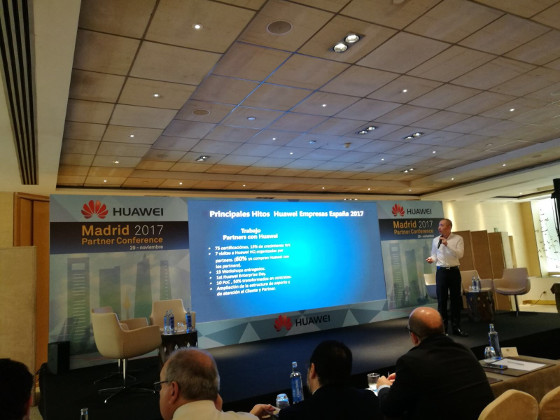 Jorge Zhu, director de la unidad de negocio de Huawei Empresas España durante su intervención.
