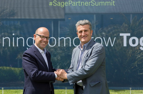 Luis Pardo, CEO de Sage Iberia, y Manuel Busto, Director General de Seresco.