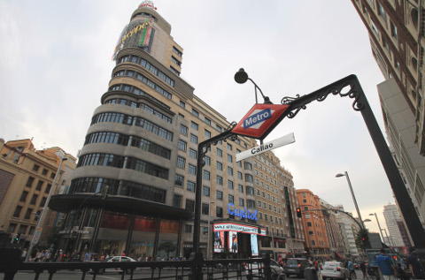 Plaza de Callao, en el centro de Madrid.