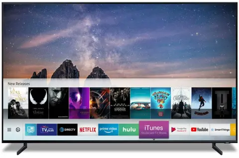 Televisor de Samsung con iTunes.
