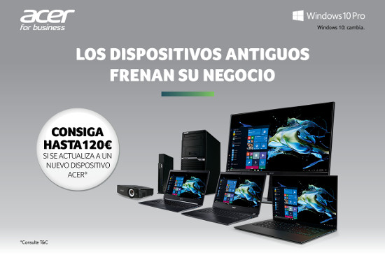 Portátiles de Acer con Windows 10.