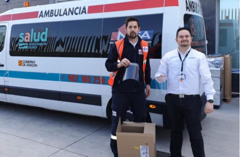 Entrega de Solitium de material para combatir el coronavirus.