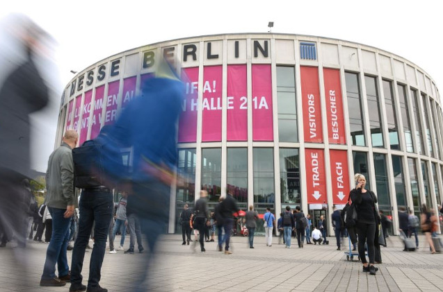 Entrada de la IFA de Berlín.