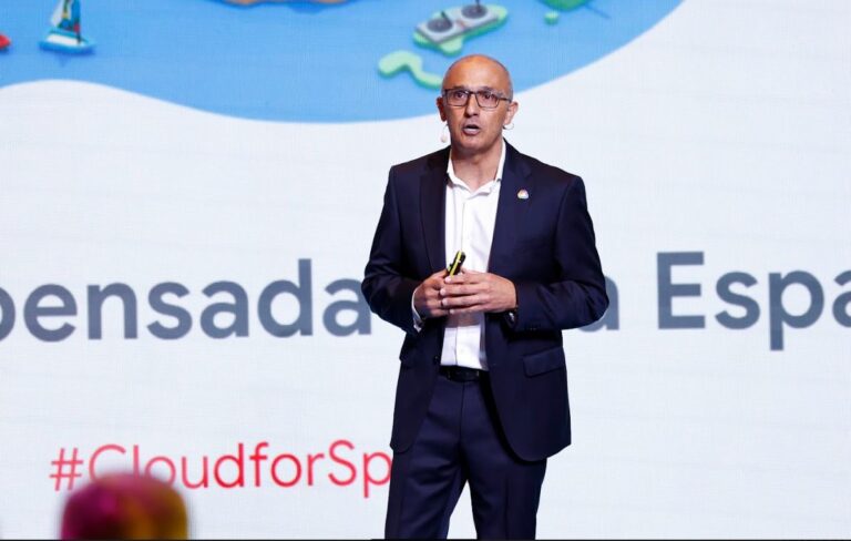 Isaac Hernández, en la presentación de la región cloud de Google en España.
