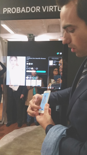 Probador virtual de Samsung. 