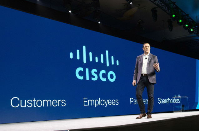 Chuck Robbins, CEO de Cisco, en un evento de la compañía. 