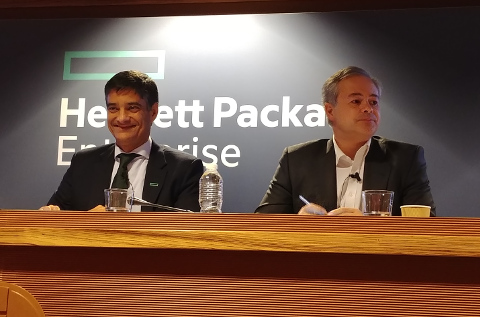 José María de la Torre y Jorge Fernández, de HPE, en la presentación del Discover 2017 de Madrid. 