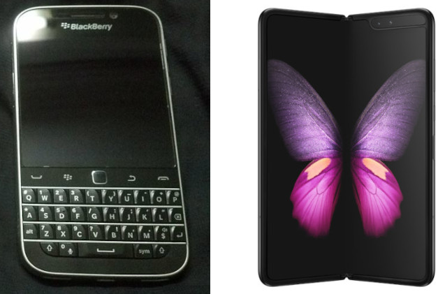 Blackberry y Samsung Fold. 