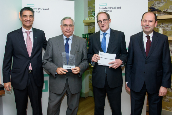 Premio a IECISA en los premios de HPE al canal 2016. 
