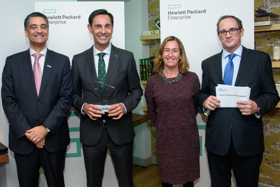 Premio a Tech Data en los premios de HPE al canal 2016. 
